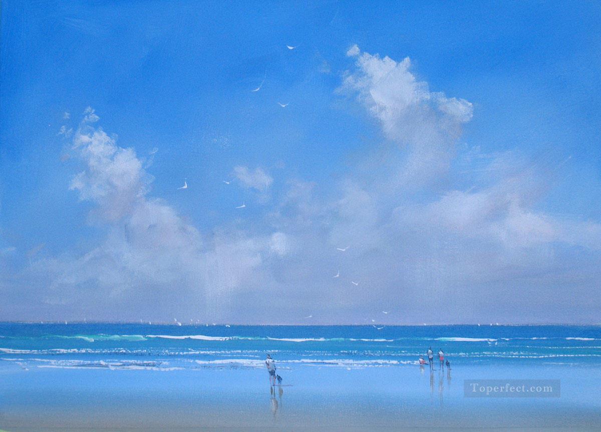 tiempo de playa paisaje marino abstracto Pintura al óleo